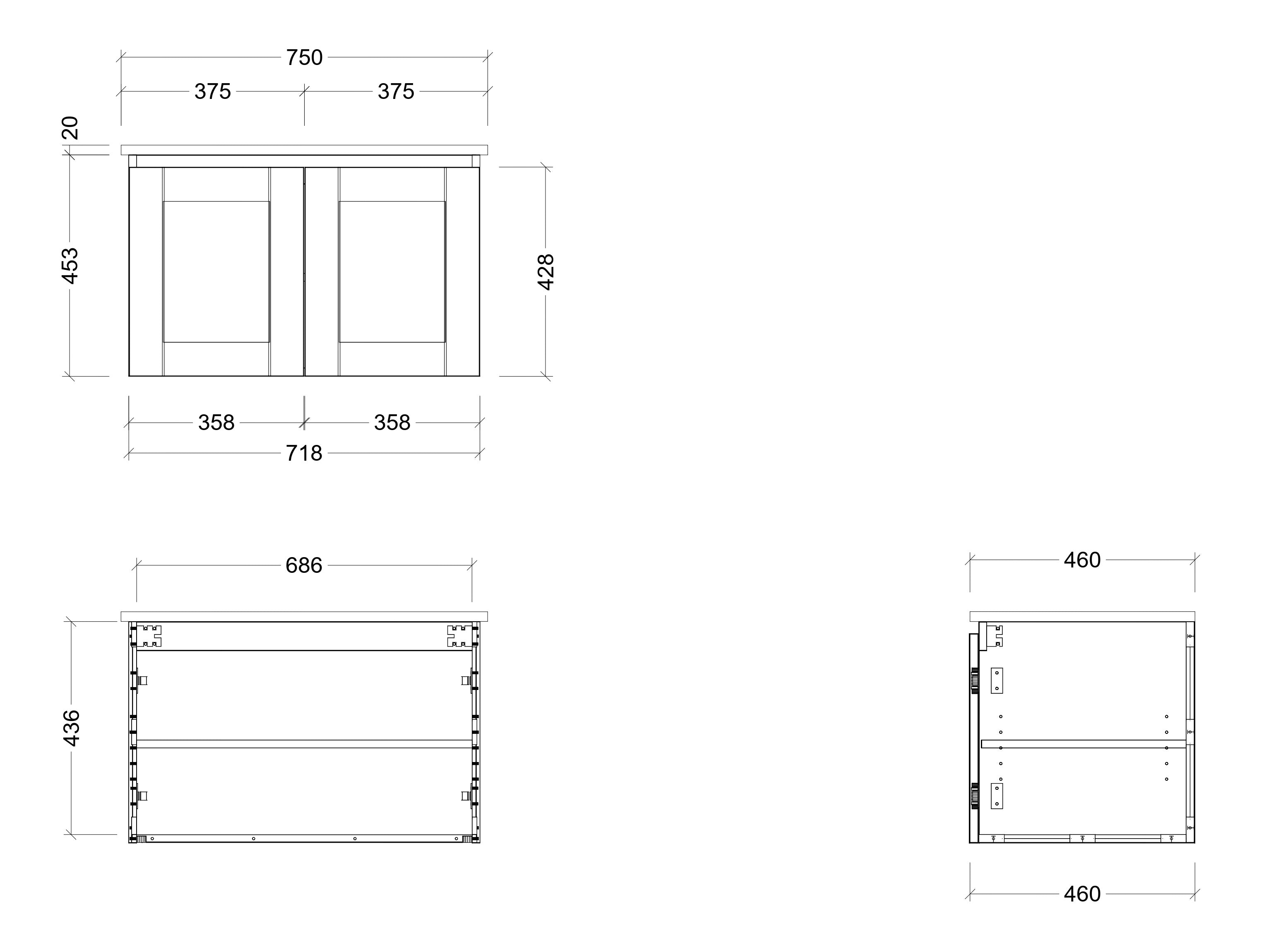 TIMBERLINE VICTORIA CUSTOM WALL HUNG VANITY (ALL SIZING)