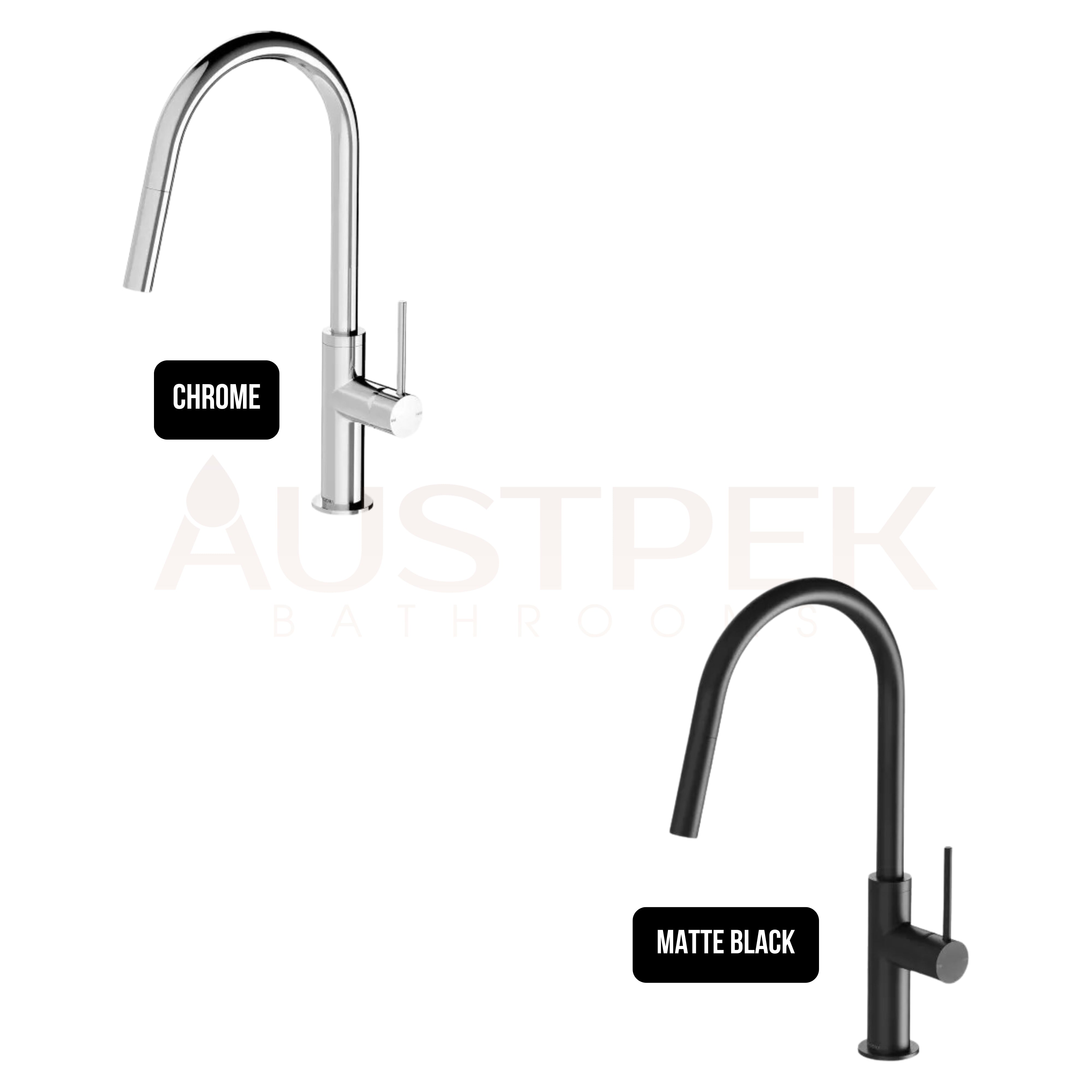 PHOENIX VIVID SLIMLINE PULL OUT SINK MIXER 397MM CHROME