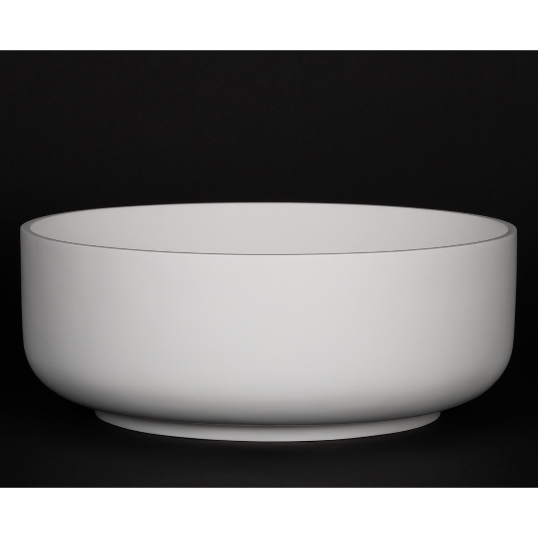 KASKADE KOLO VXA385 ROUND ABOVE COUNTER STONE BASIN MATTE WHITE 385MM