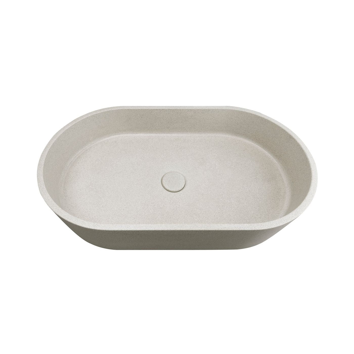 OTTI CLAYTON OVAL ABOVE COUNTER BASIN CONCRETE LINEN 600MM