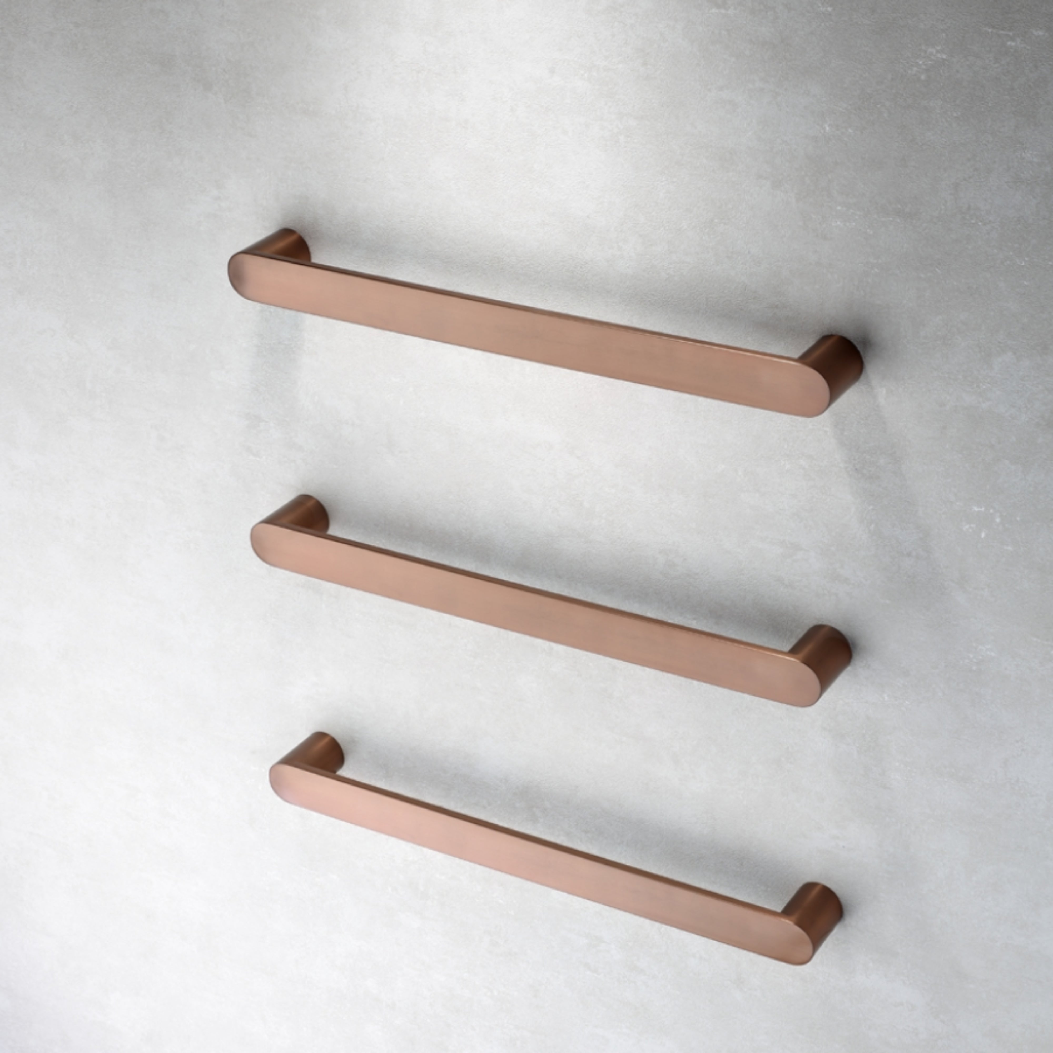 HEIRLOOM STRATA ANNEX HEATED SINGLE TOWEL RAIL BRUSHED COPPER 632MM