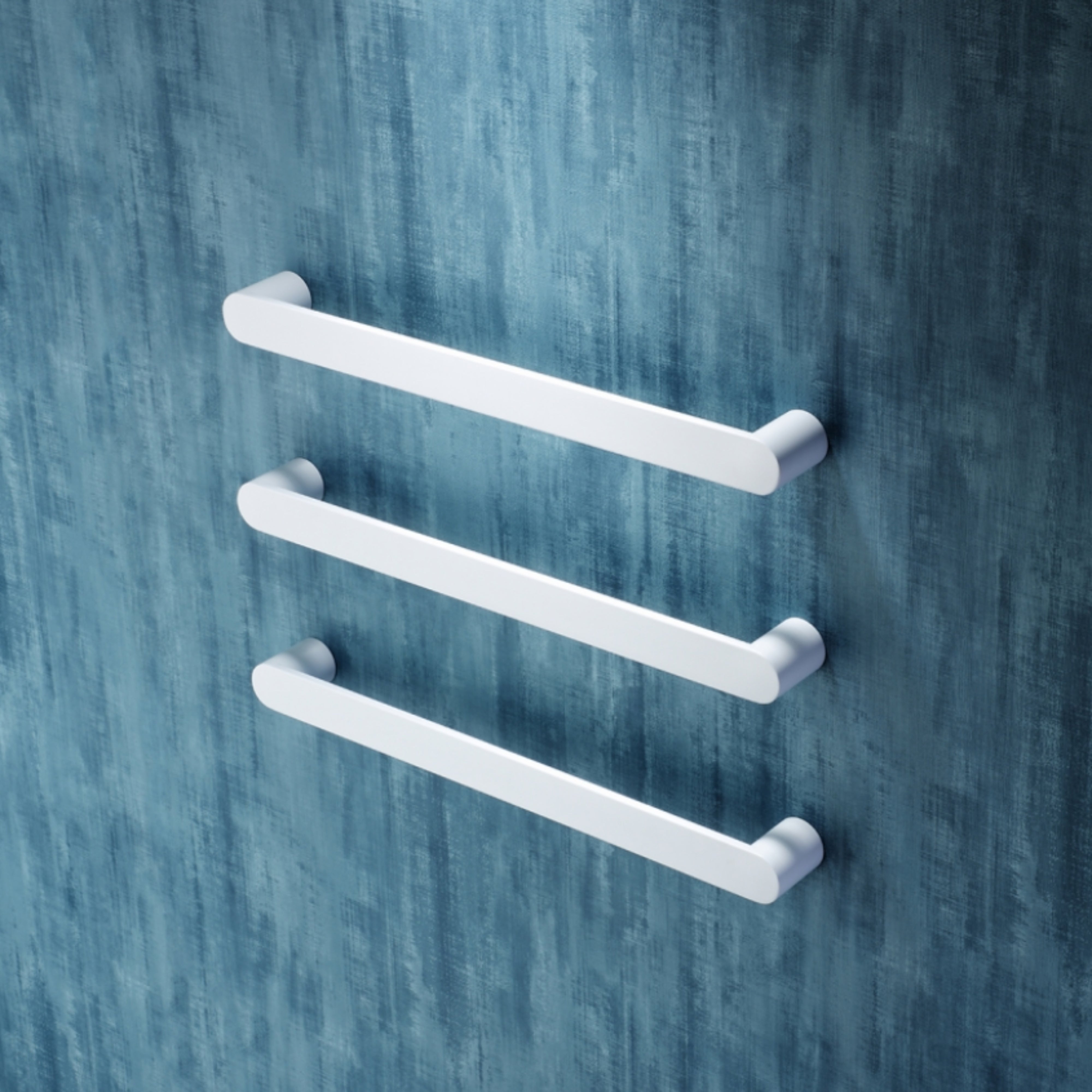 HEIRLOOM STRATA ANNEX HEATED SINGLE TOWEL RAIL MATTE WHITE 632MM