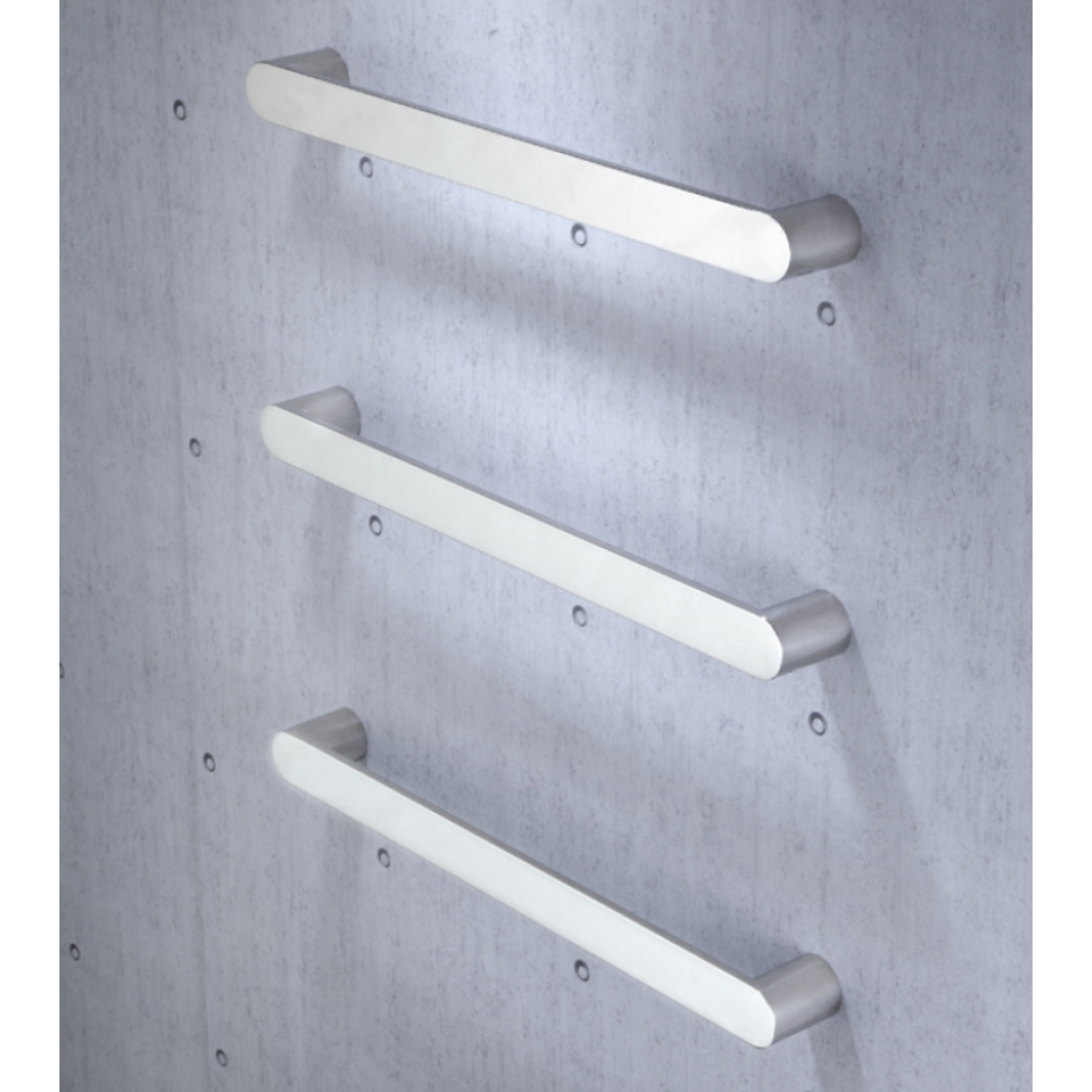 HEIRLOOM STRATA ANNEX HEATED SINGLE TOWEL RAIL STAINLESS STEEL 632MM