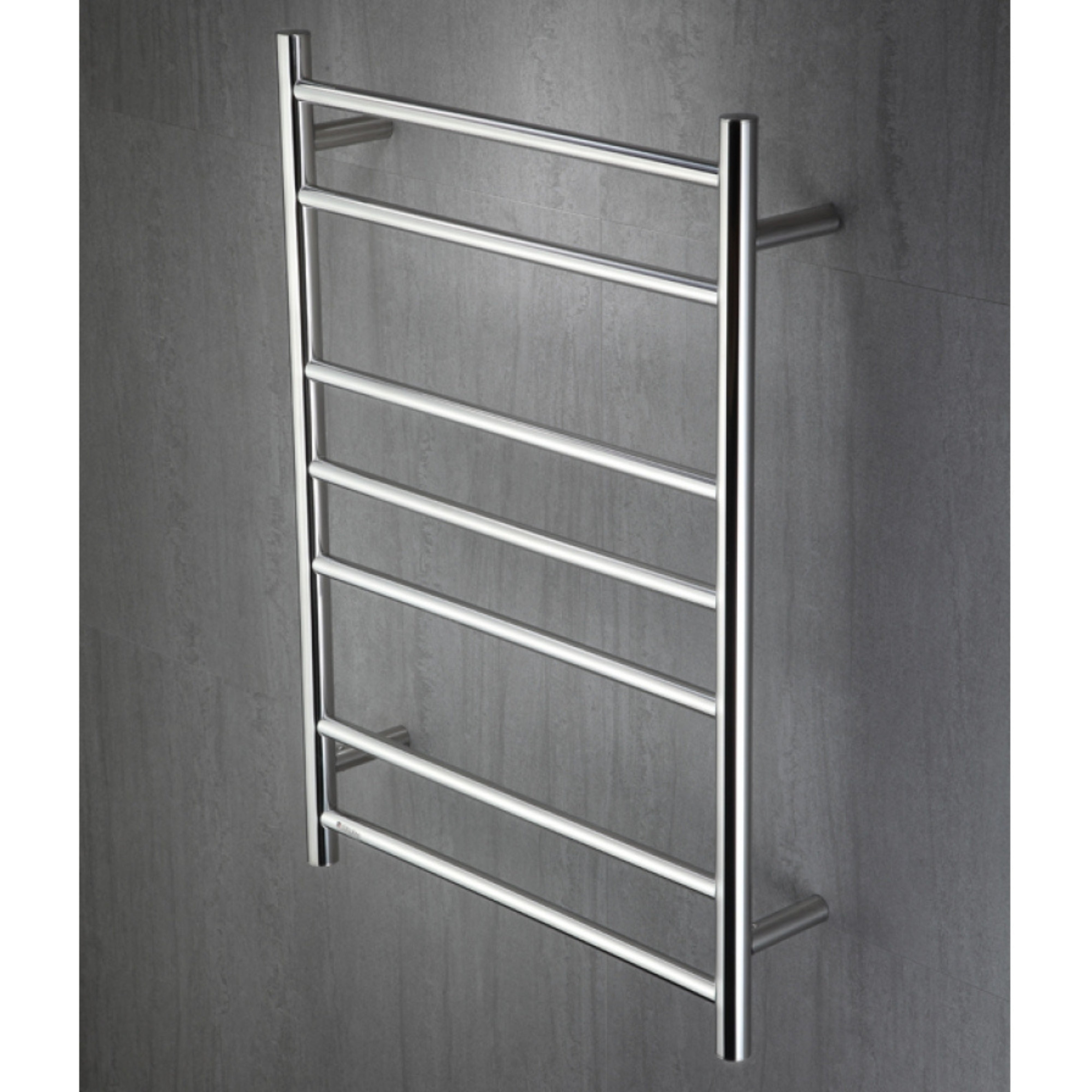 HEIRLOOM GENESIS HEATED TOWEL RAIL BRUSHED STAINLESS STEEL 825MM