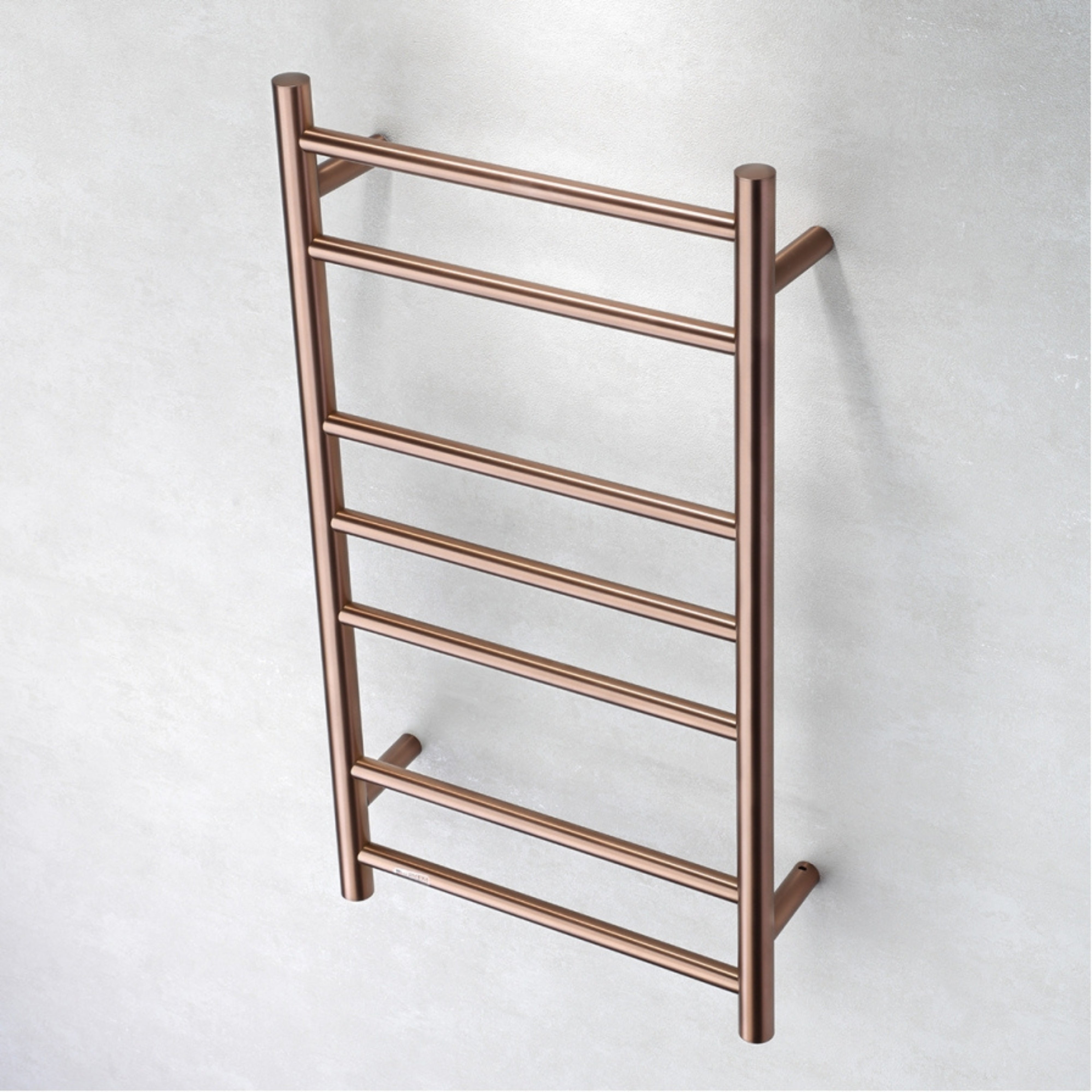 HEIRLOOM GENESIS SLIMLINE HEATED TOWEL RAIL BRUSHED COPPER 825MM