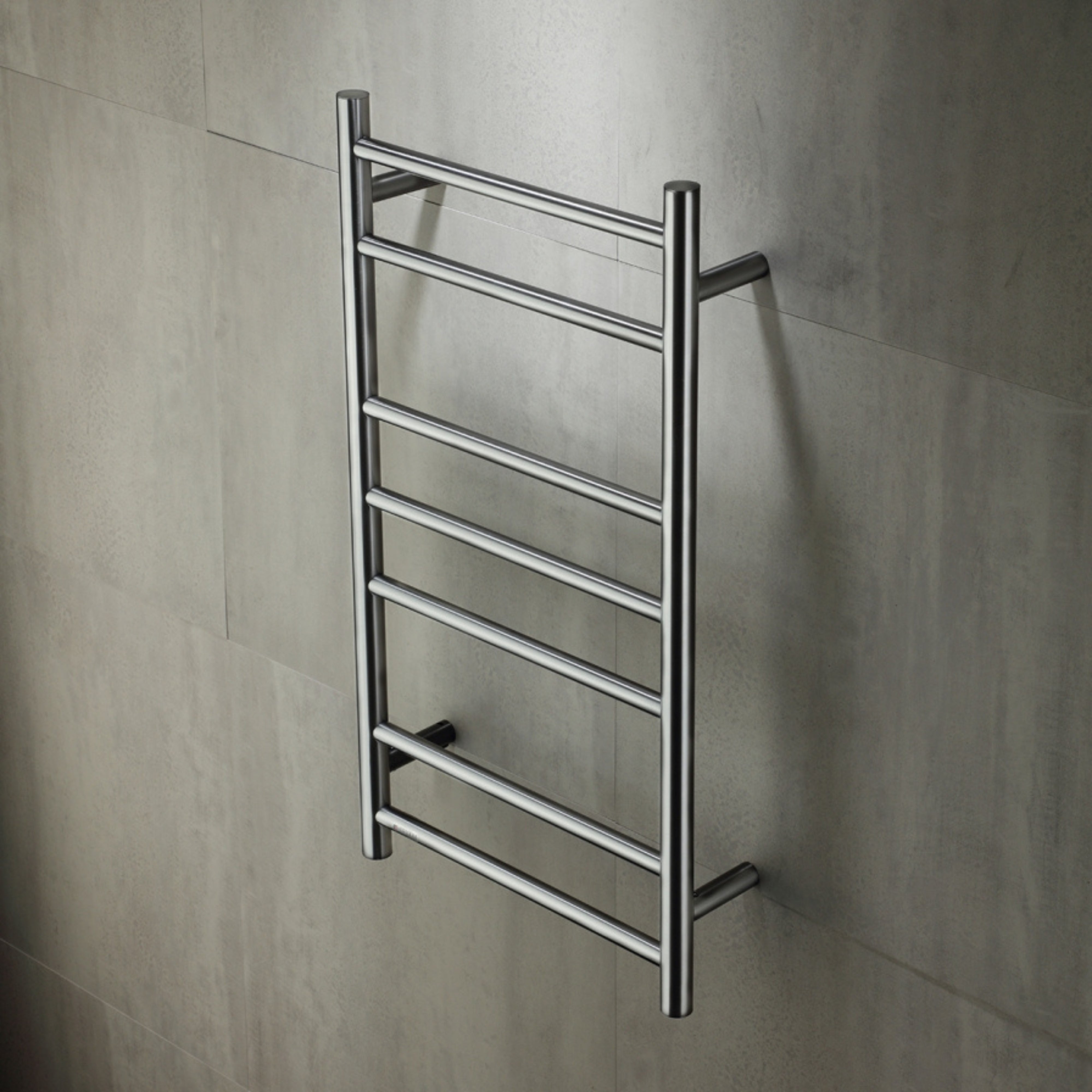 HEIRLOOM GENESIS SLIMLINE HEATED TOWEL RAIL GUN METAL 825MM