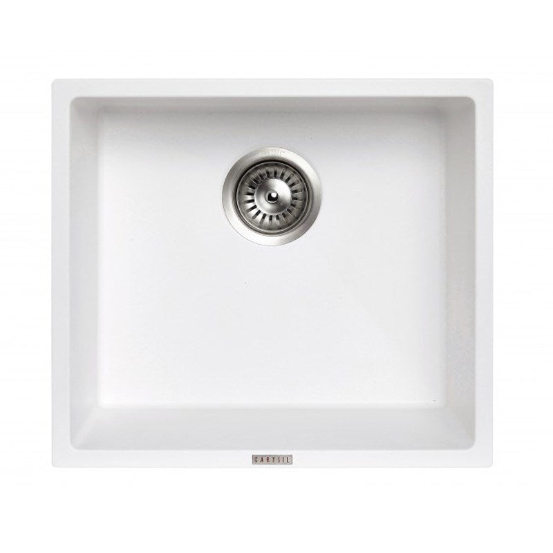 AQUAPERLA SINGLE BOWL KITCHEN SINK WHITE GRANITE 457MM