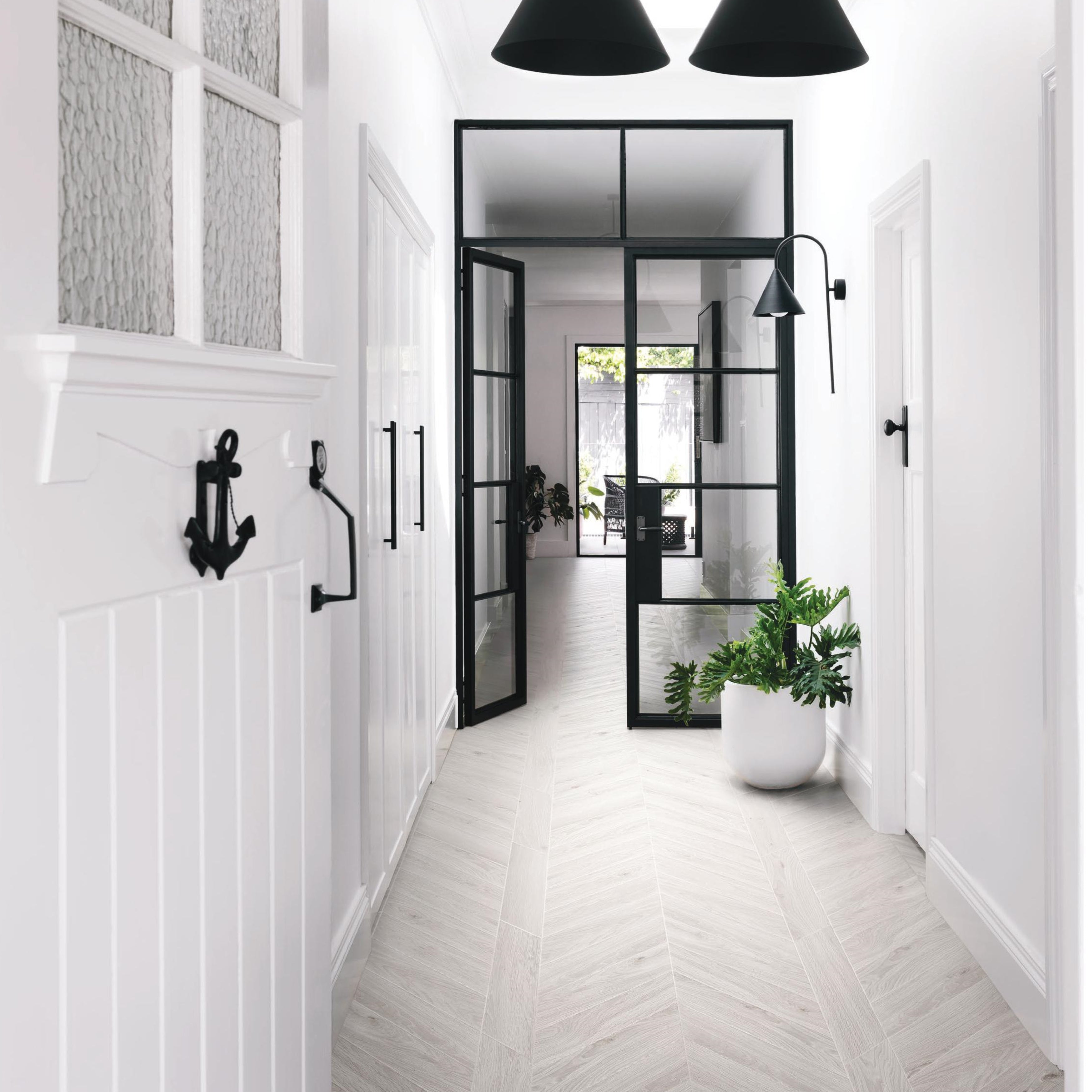 EVERSTONE OLTRE WHITE MATTE 540X110MM CHEVRON TILE (PER BOX)