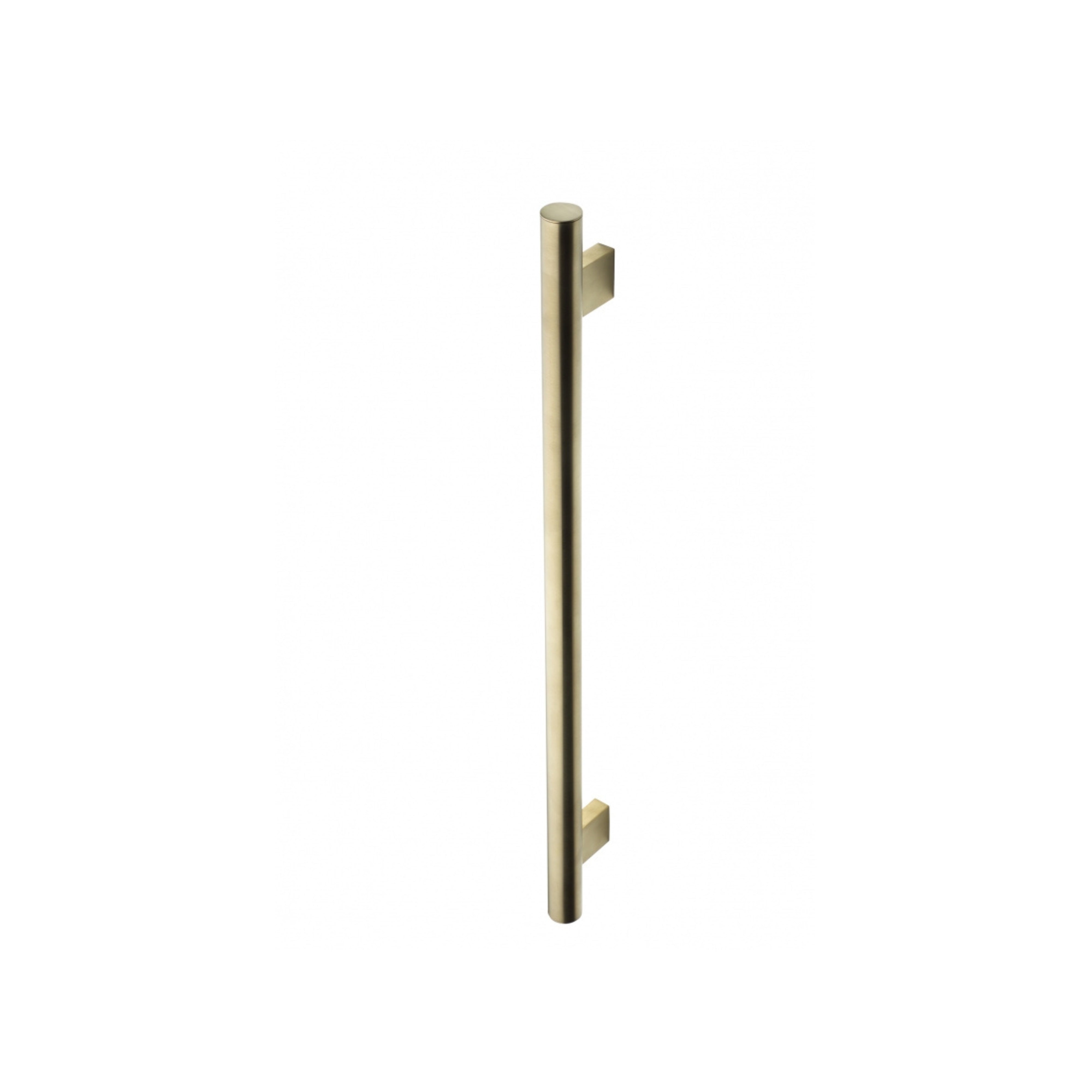 HEIRLOOM HEIKO POLE HEATED SINGLE TOWEL RAIL BRUSHED BRASS 1000MM