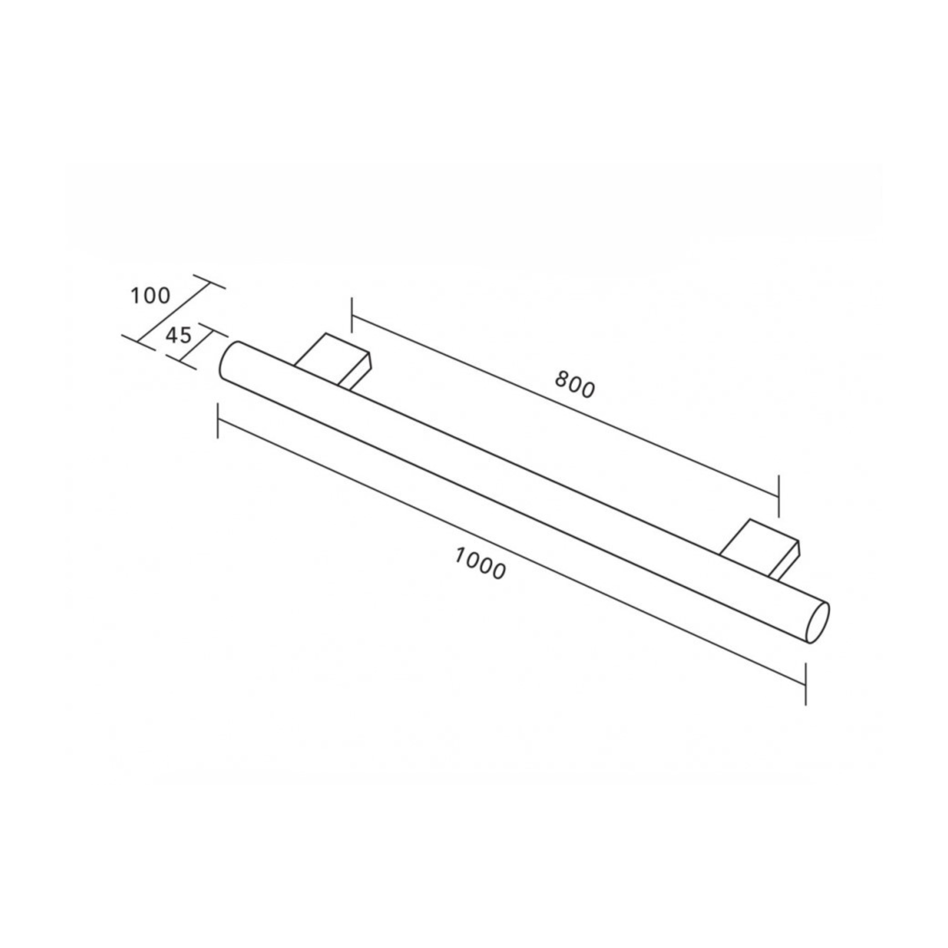 HEIRLOOM HEIKO POLE HEATED SINGLE TOWEL RAIL GUN METAL 1000MM