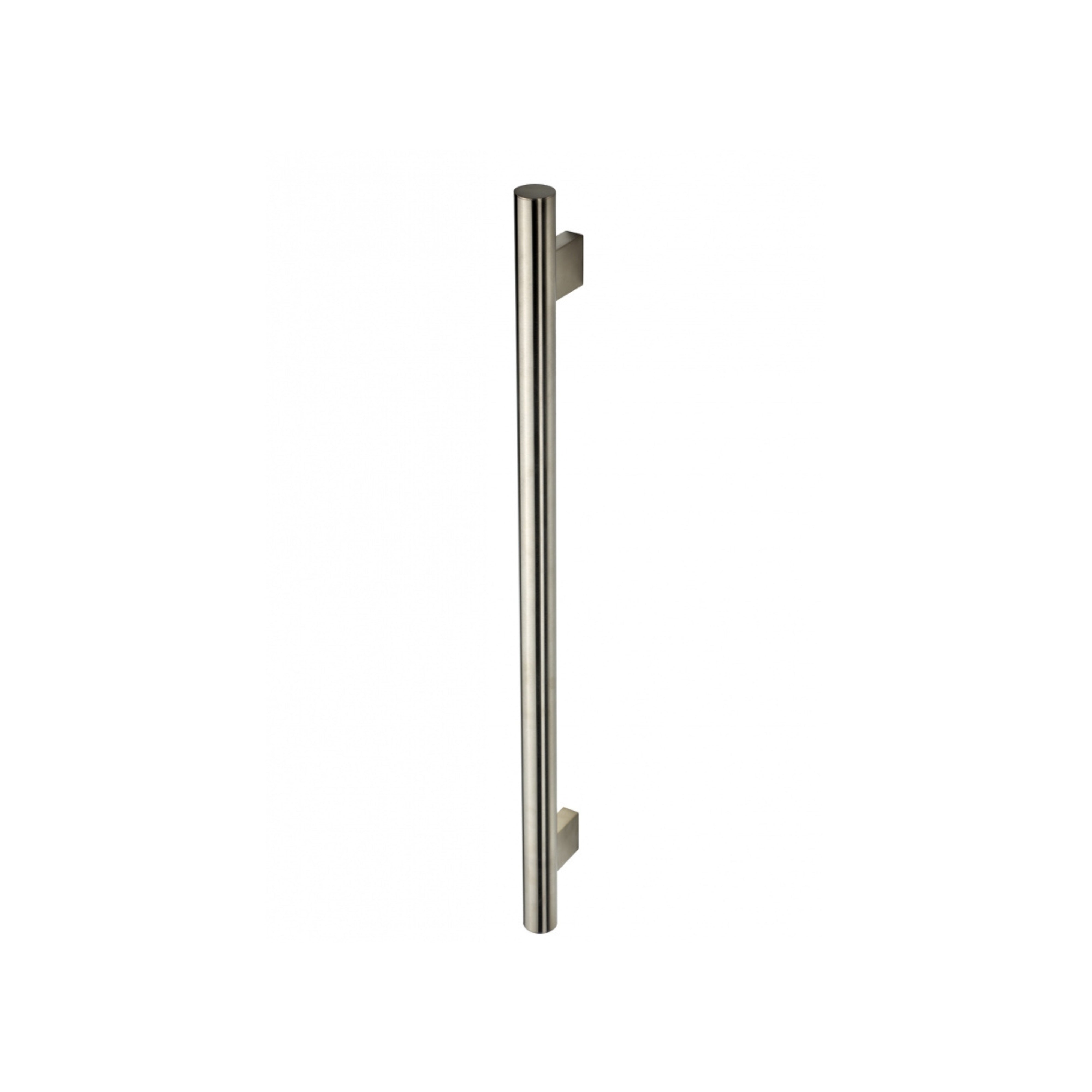 HEIRLOOM HEIKO POLE HEATED SINGLE TOWEL RAIL BRUSHED NICKEL 850MM