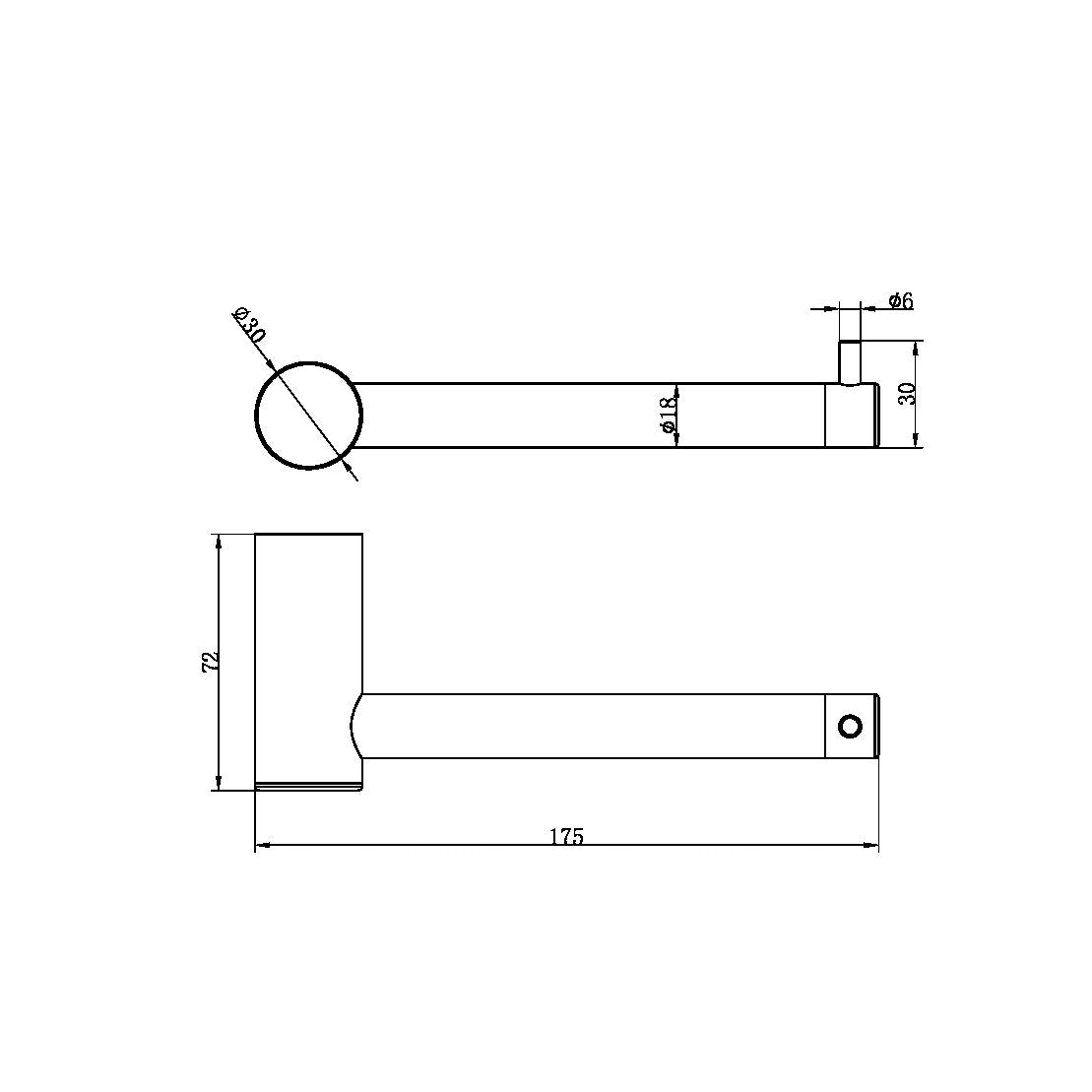 NERO ZEN TOILET ROLL HOLDER 175MM BRUSHED BRONZE