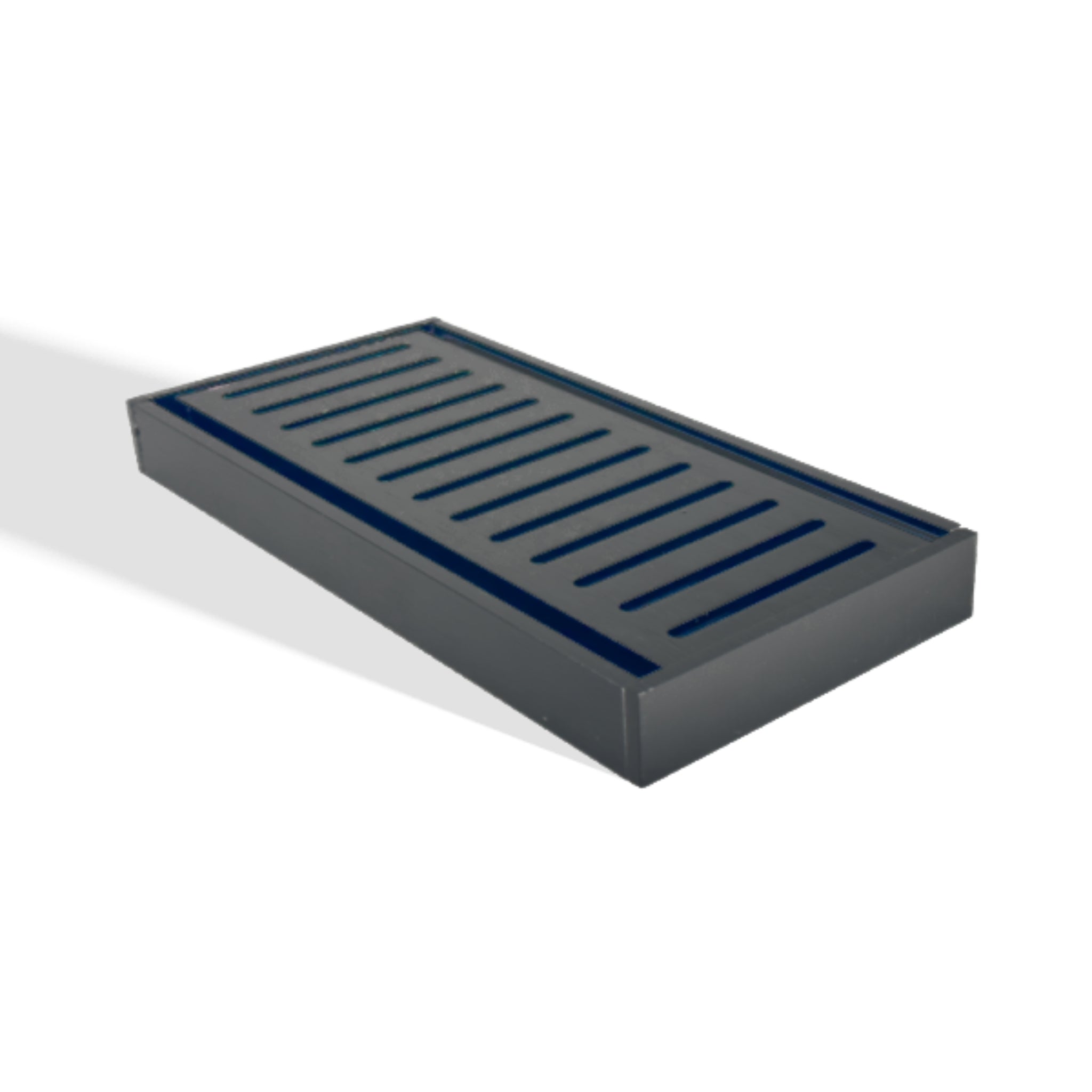 AQUAPERLA EZY FLOW FLOOR GRATE BRUSHED BLACK 100X21MM