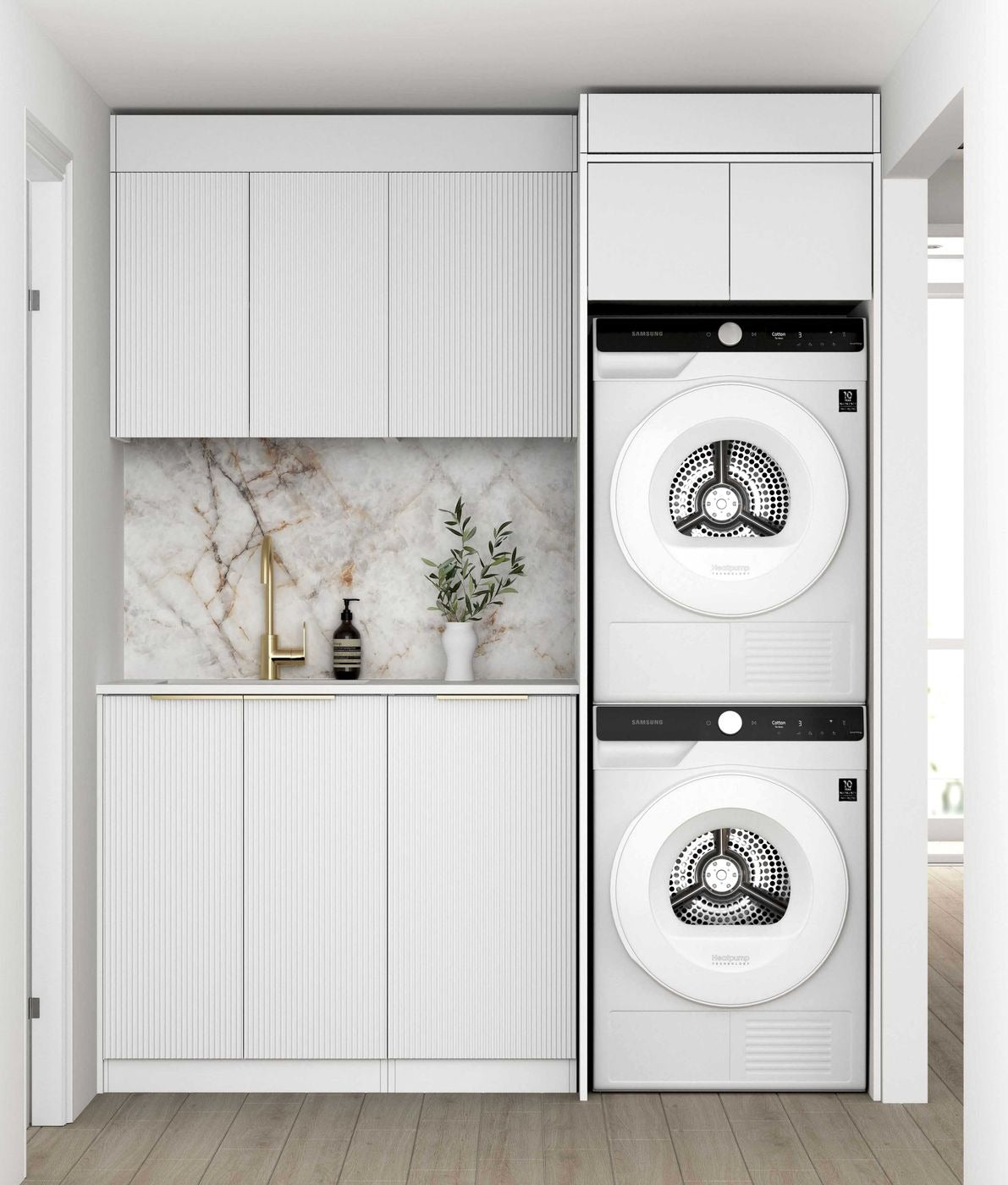 OTTI BONDI MATTE WHITE 416MM BASE LAUNDRY CABINET