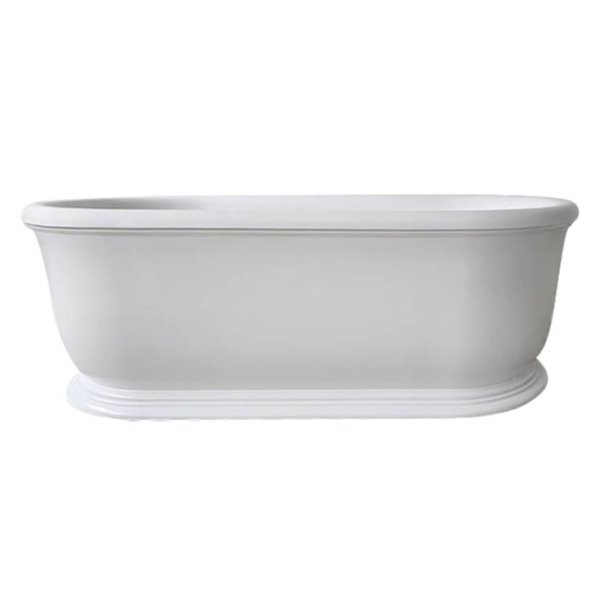 TURNER HASTINGS CAMDEN TITANCAST SOLID SURFACE FREESTANDING BATHTUB SATIN SILK WHITE 1800MM