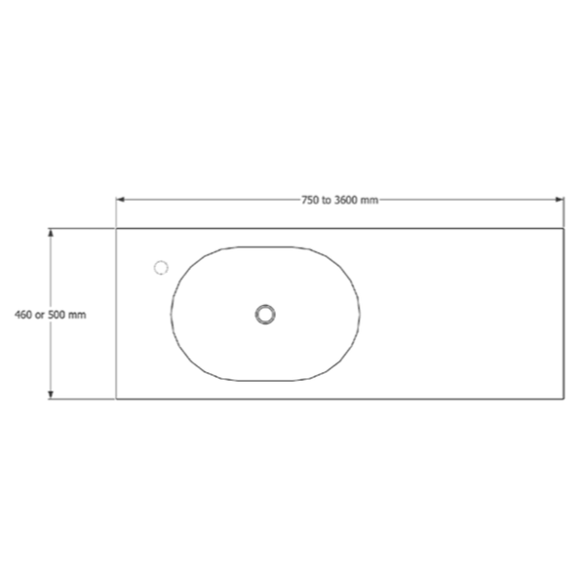 CONCRETE STUDIO KAARLA SEMI-RECESSED BASIN WHITE 900MM