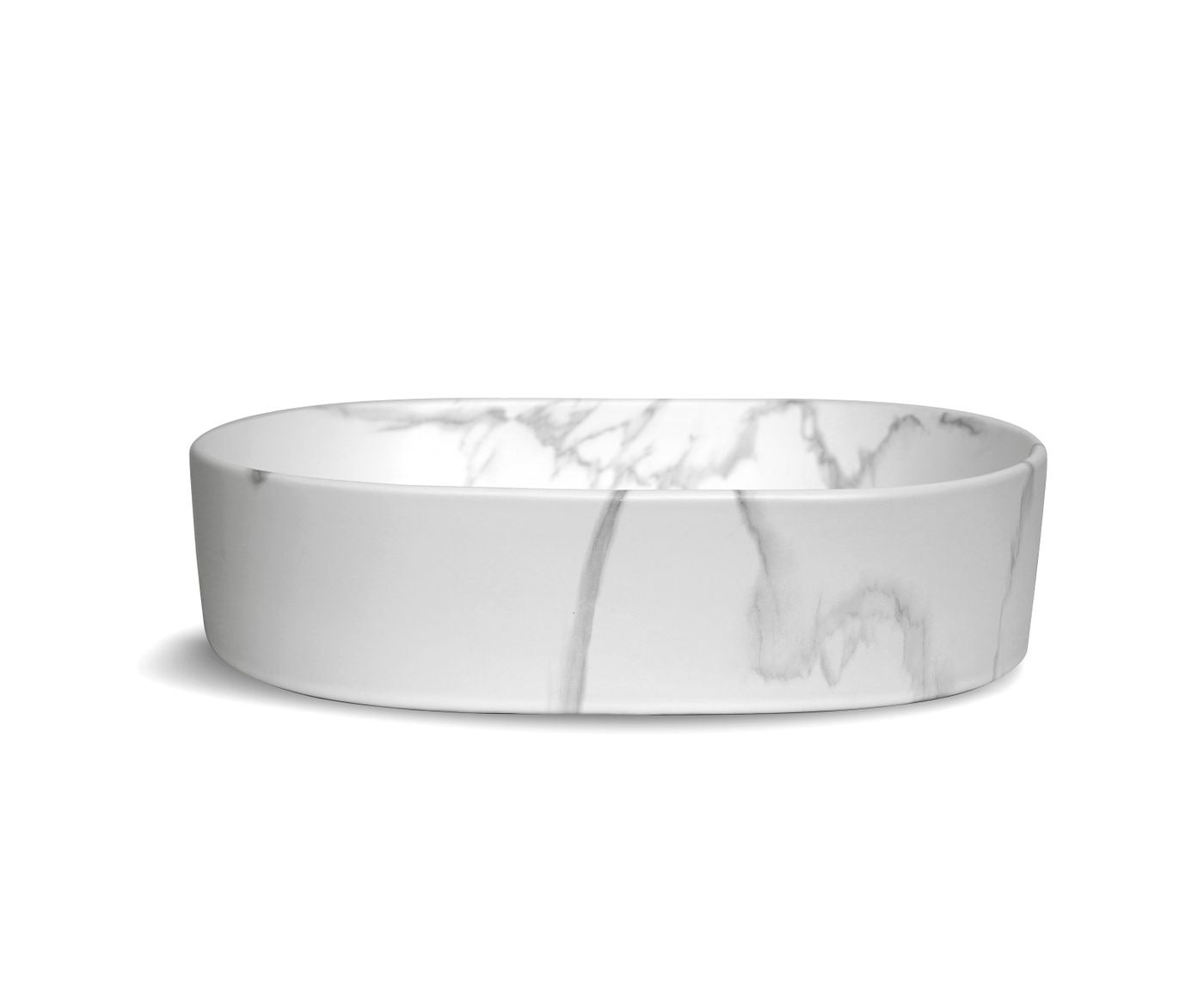 OTTI QUAY OVAL ABOVE COUNTER BASIN MATTE CARRARA 500MM