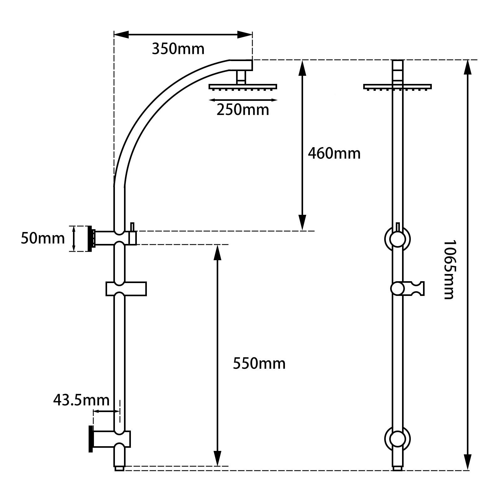 AQUAPERLA ROUND 10" SHOWER STATION CHROME