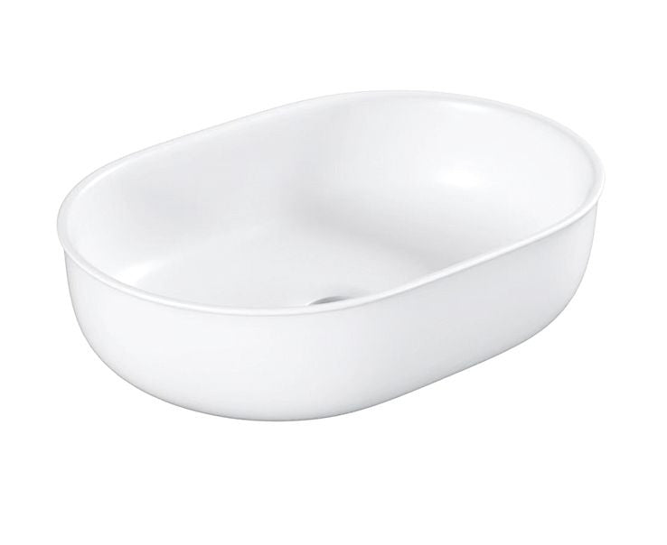 OTTI BRONTE OVAL ABOVE COUNTER BASIN MATTE WHITE 500MM