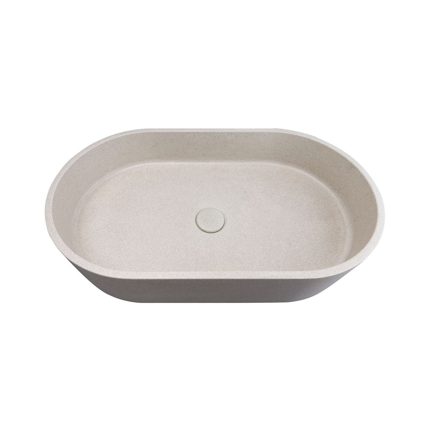 OTTI CLAYTON OVAL ABOVE COUNTER BASIN CONCRETE SAND 600MM