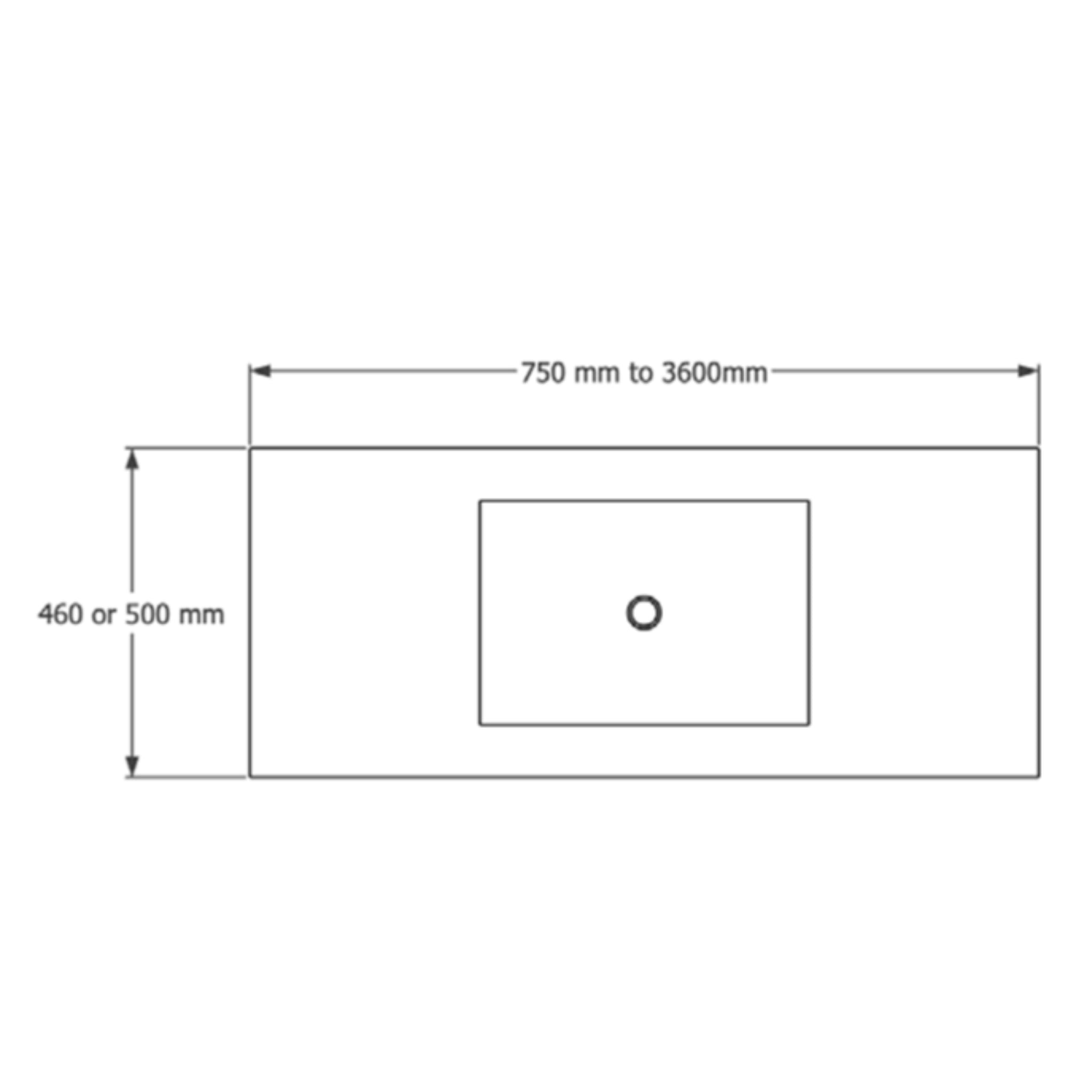 CONCRETE STUDIO BALY SEMI-RECESSED BASIN GREY 1200MM