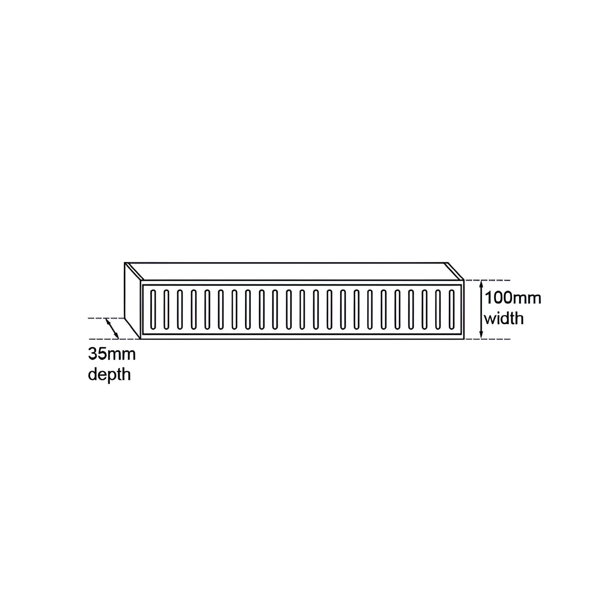 AQUAPERLA EZY FLOW FLOOR GRATE BRUSHED SILVER 100X35MM