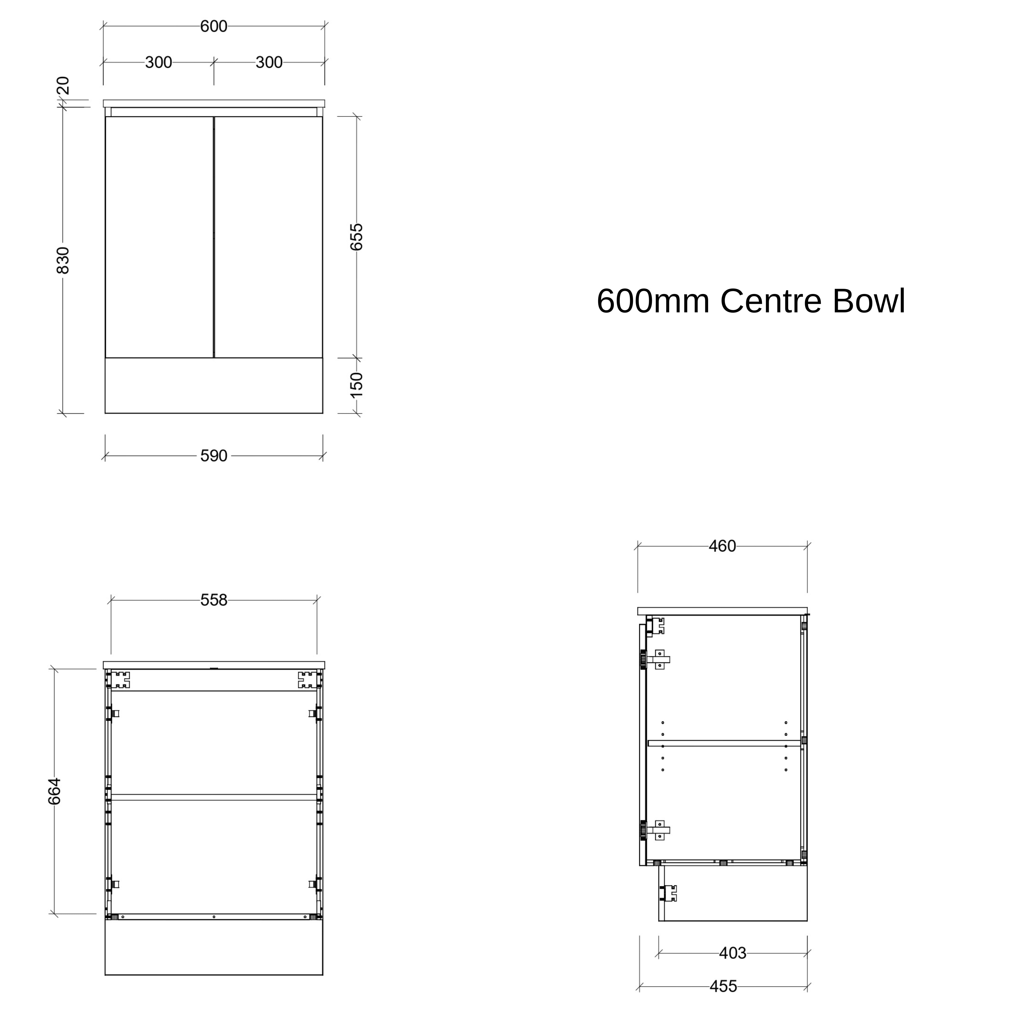 TIMBERLINE NEVADA CUSTOM FLOOR STANDING VANITY (ALL SIZING)