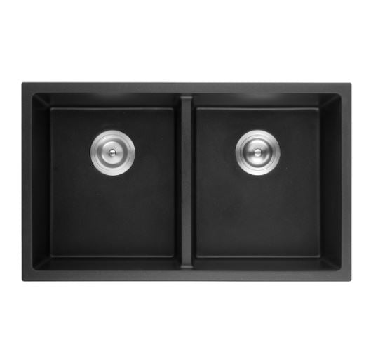 POSEIDON QUARTZ UNDERMOUNT KITCHEN SINK MATTE BLACK 762MM | Austpek ...