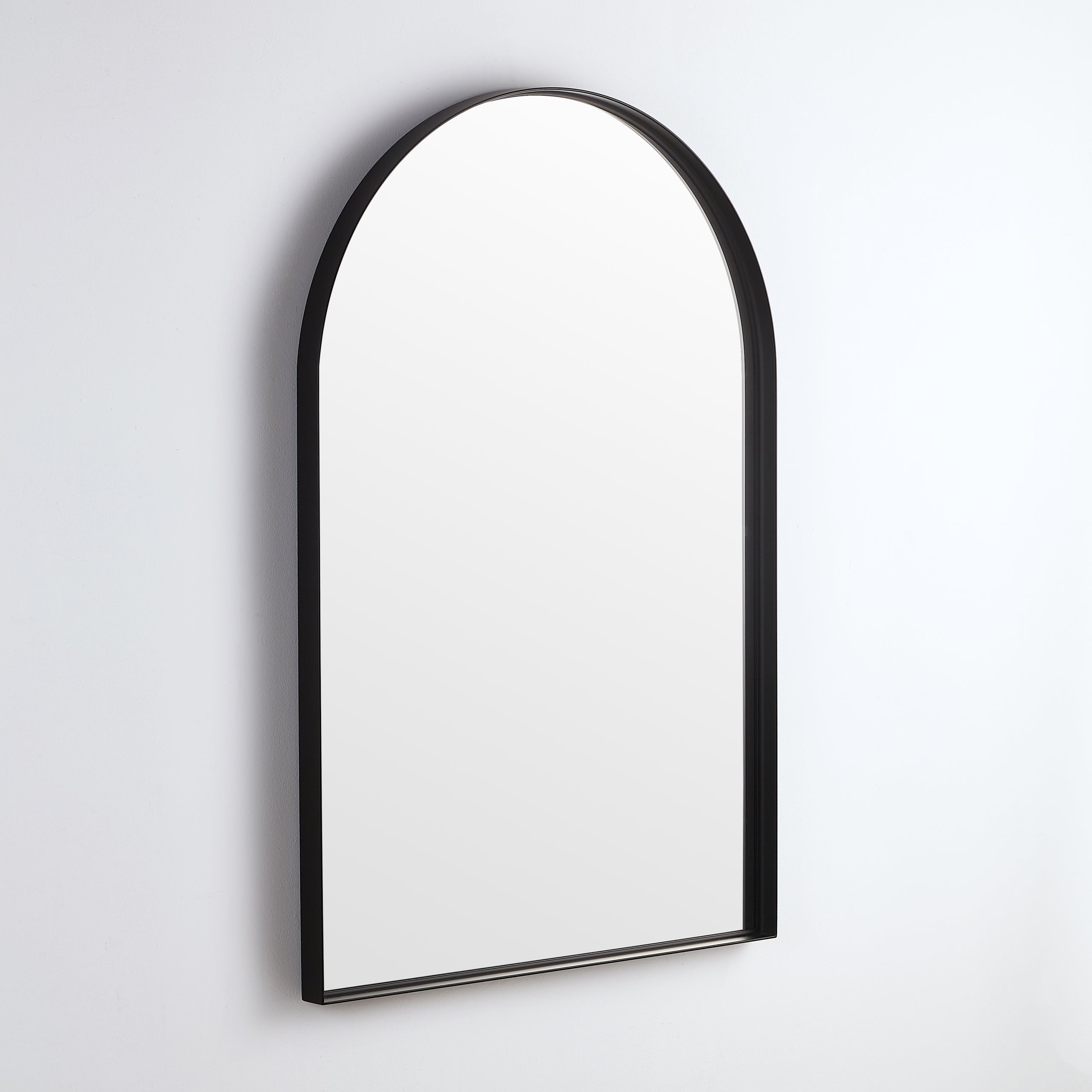 POSEIDON OLIVIA BLACK FRAMED ARCH MIRROR 600MM