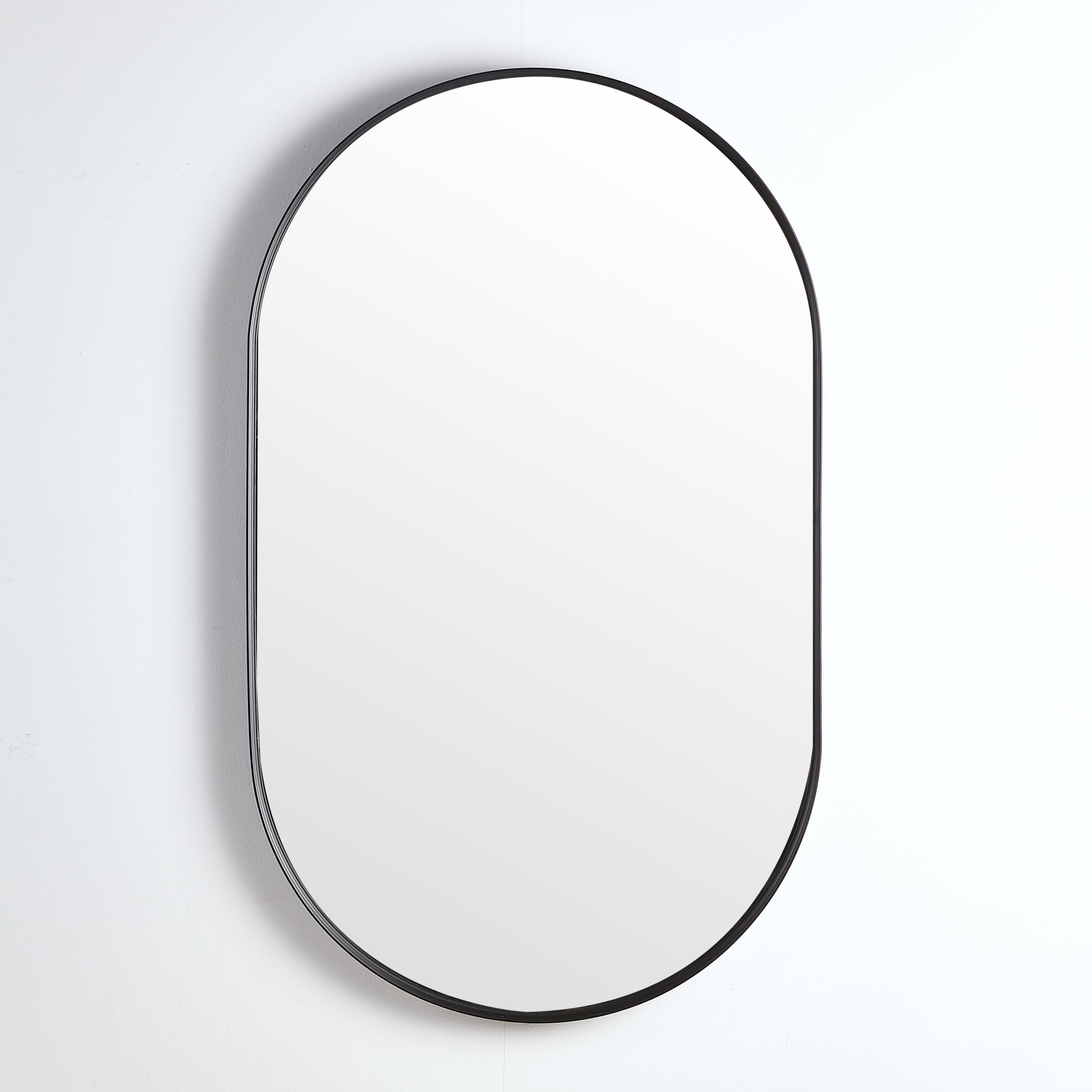 POSEIDON OLIVIA OVAL BLACK FRAMED MIRROR 900MM