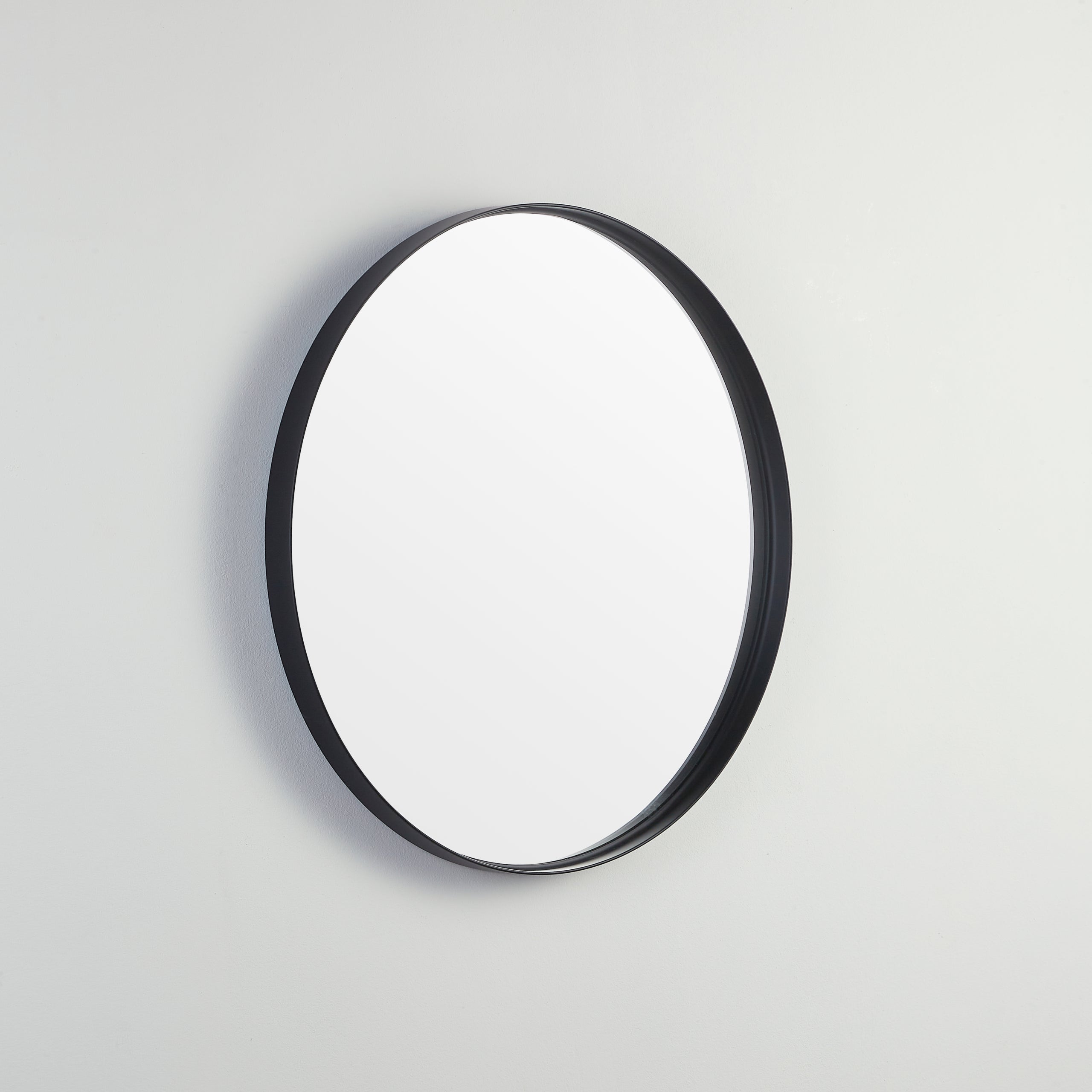 POSEIDON OLIVIA ROUND BLACK FRAMED MIRROR 600MM