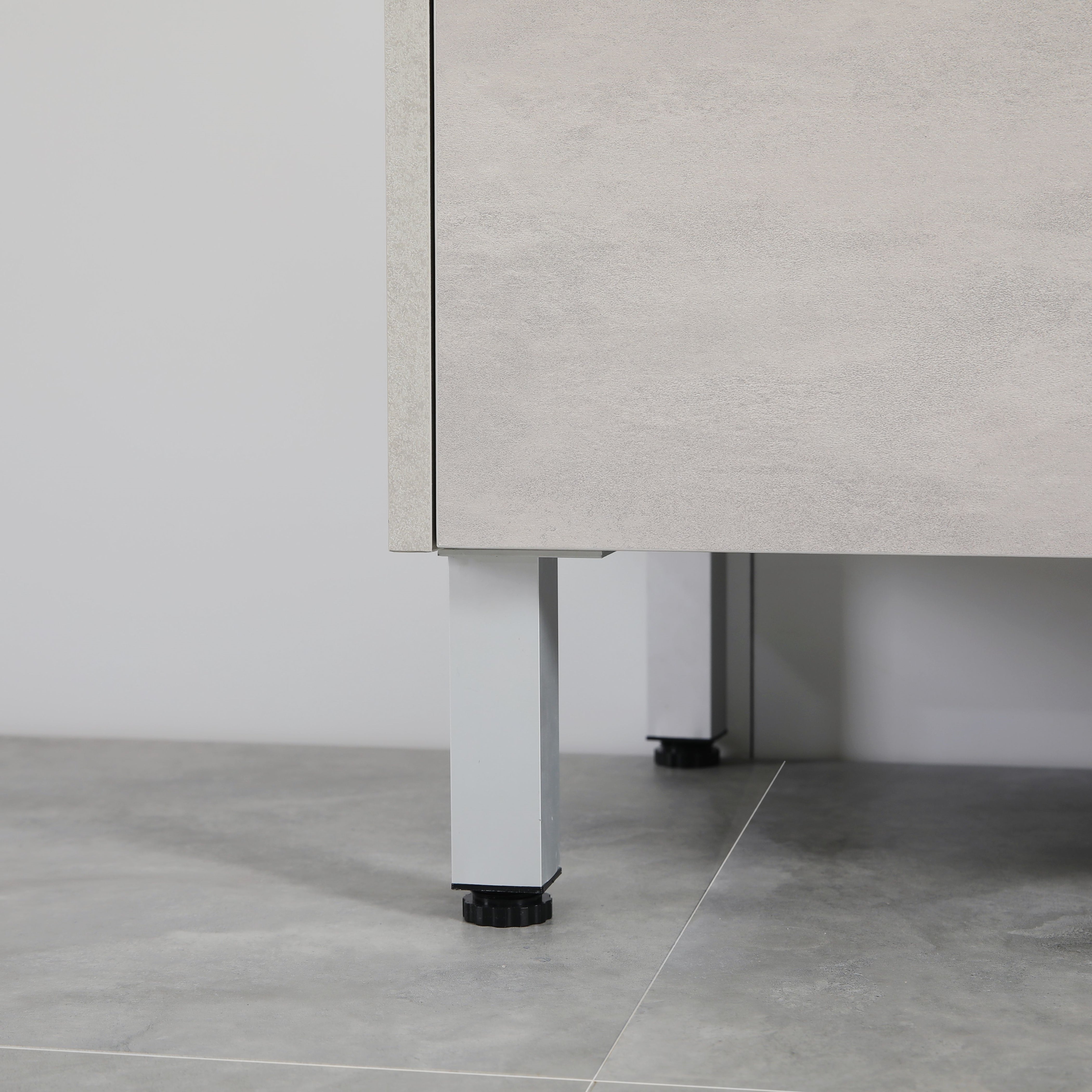 POSEIDON NOVA PLYWOOD CONCRETE GREY 1500MM SINGLE BOWL FLOOR STANDING VANITY