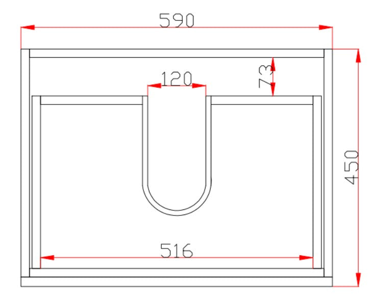 POSEIDON WHITE OAK 600MM WALL HUNG VANITY