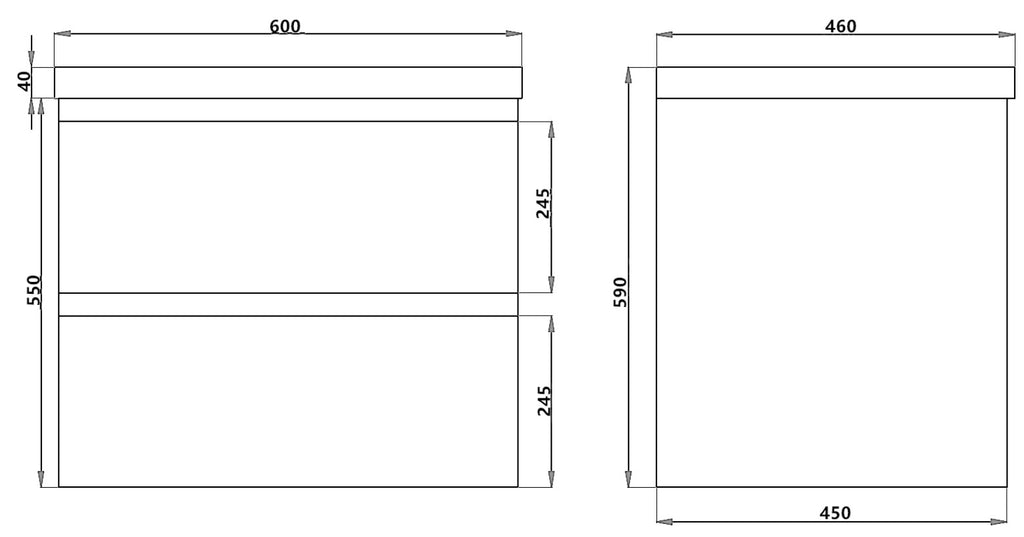 POSEIDON WHITE OAK 600MM WALL HUNG VANITY | Austpek Bathrooms