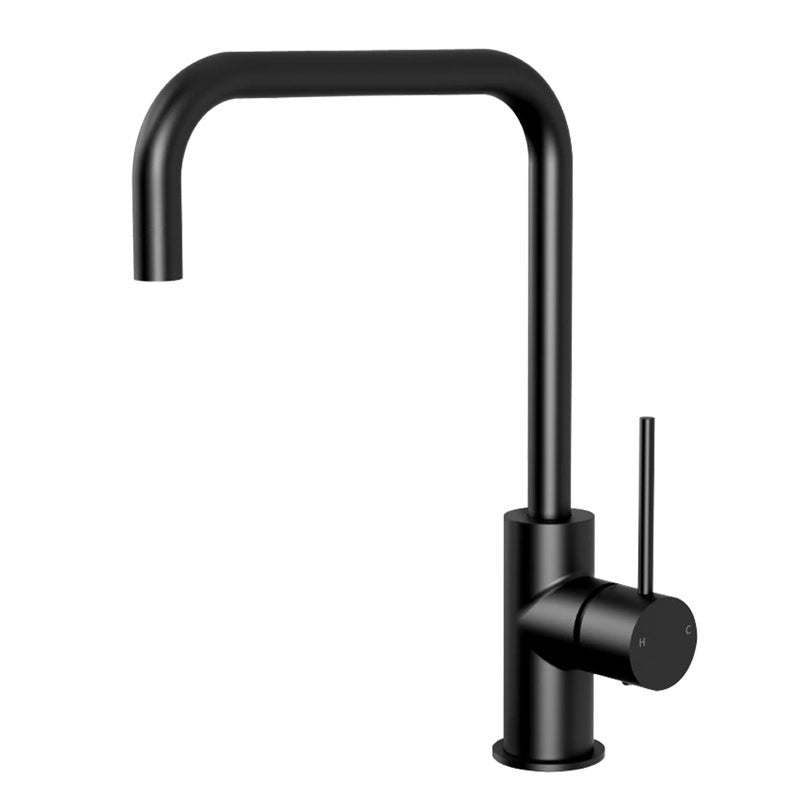 IKON HALI SQUARE NECK SINK MIXER 330MM MATTE BLACK